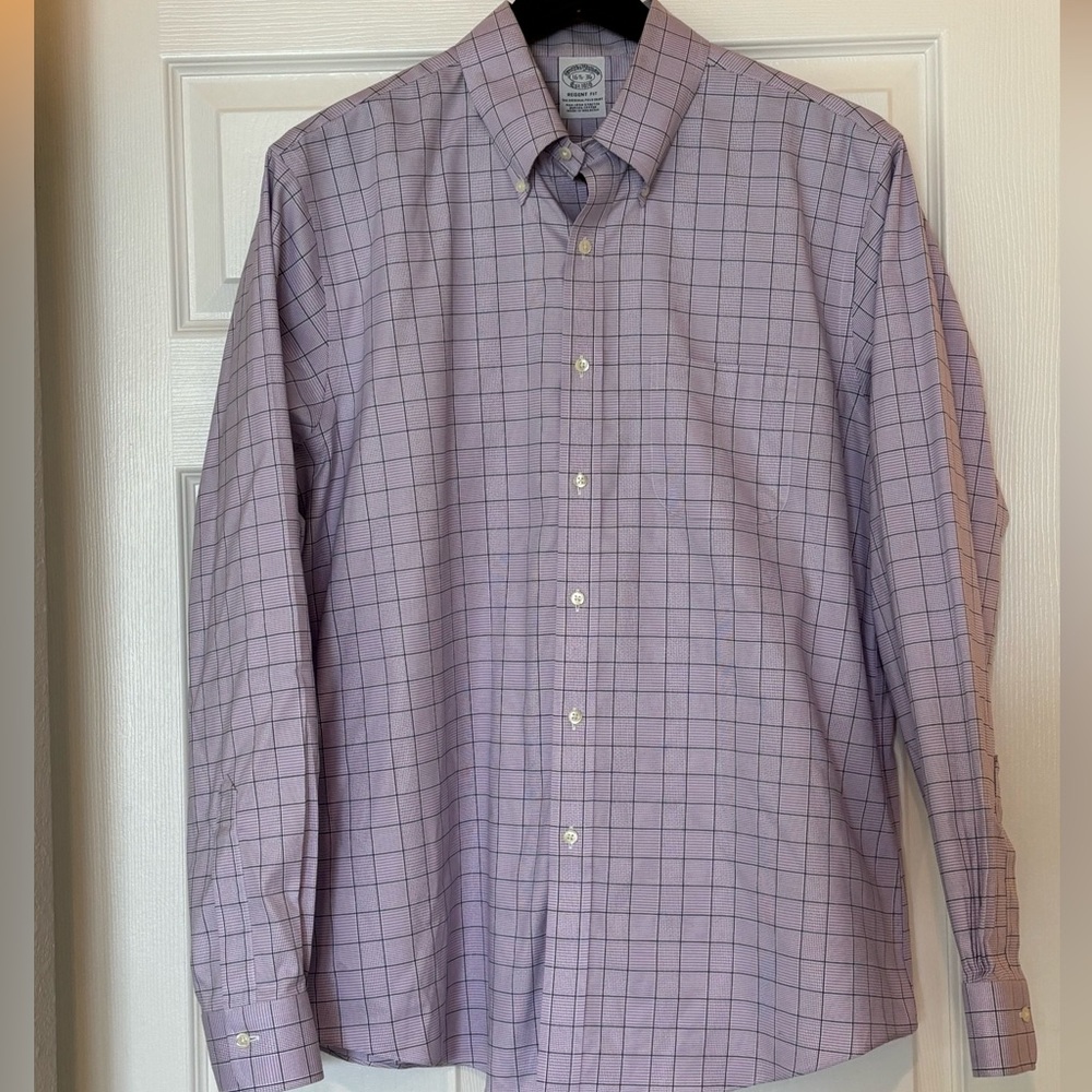 Brooks Brothers Purple and Grey Dress Shirt size 16.5